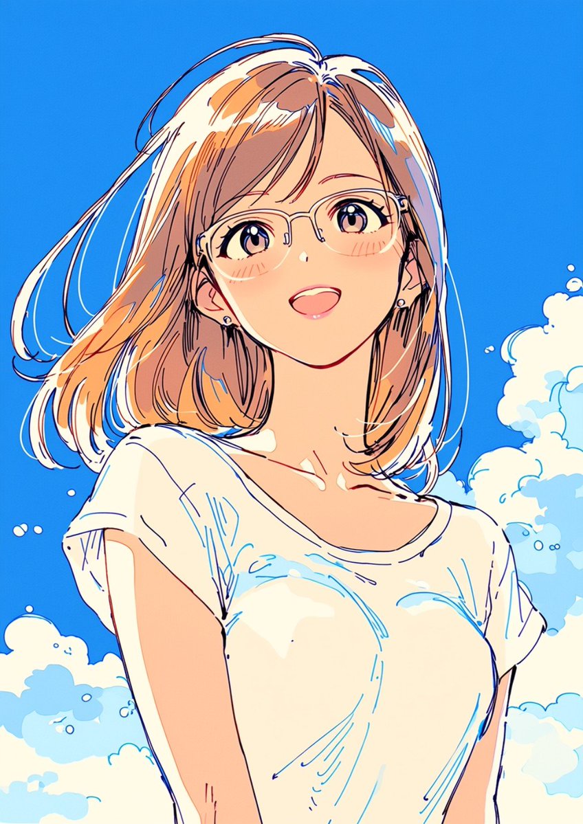 Summer Anime Portrait — Sora 2 Prompt with Vibrant Sky