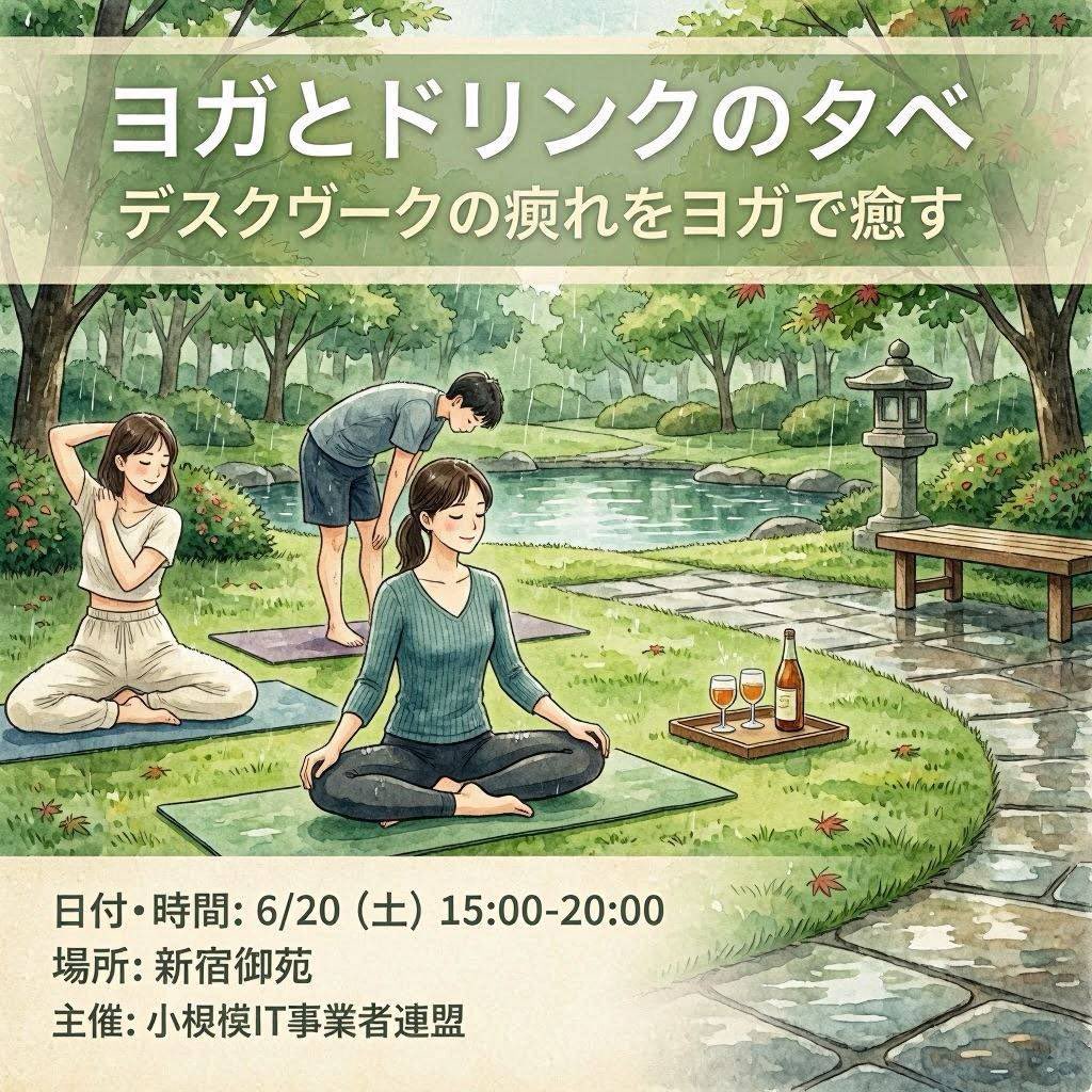 Japanese Yoga & Drink Event Flyer — Sora 2 Prompt