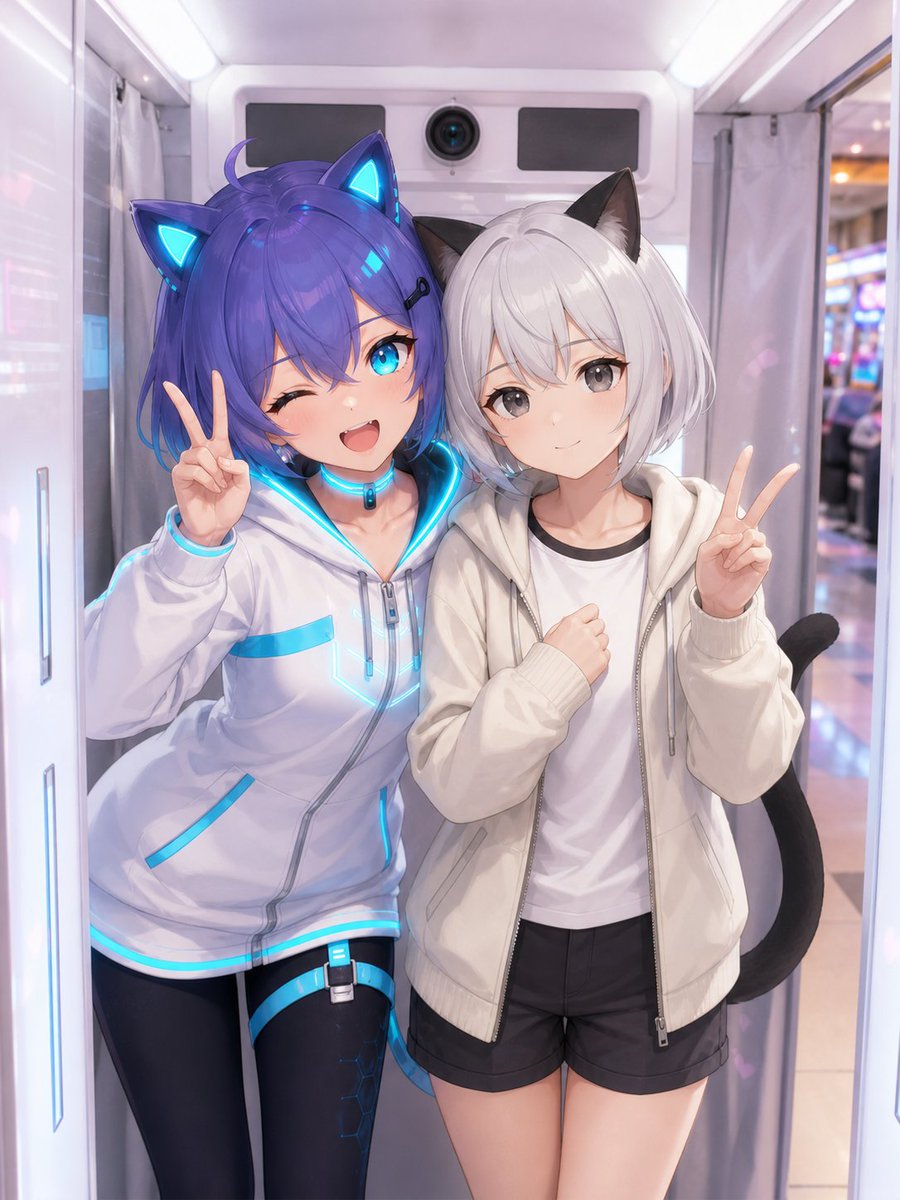 Anime Friends in Photo Booth — Sora 2 Prompt