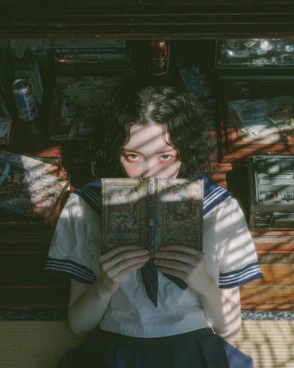 Nostalgic Japanese Youth Portrait — Cinematic 35mm Film Prompt