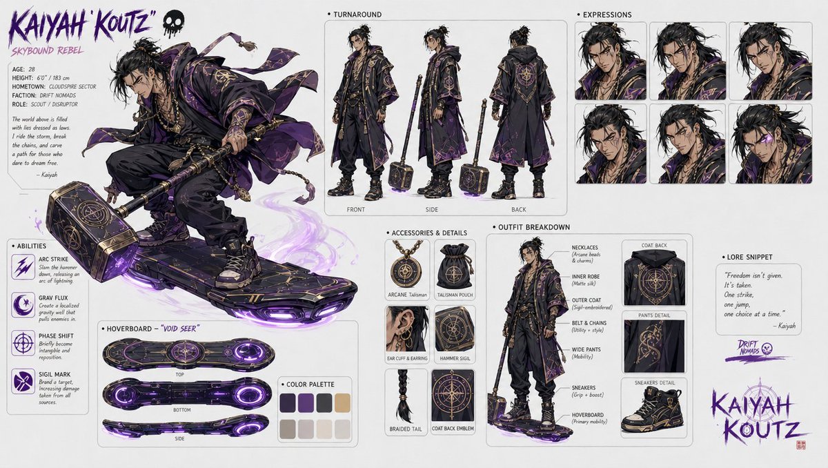 奥术极简主义角色设计 — Sora 2 提示词