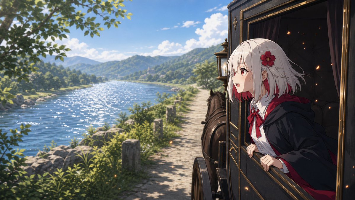 Anime Fantasy Mage & Carriage Journey — Sora 2 Prompt