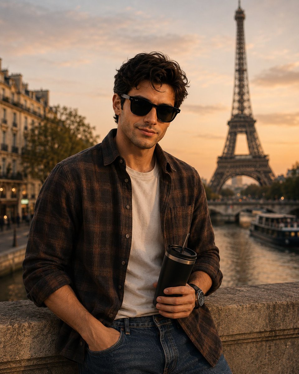Paris Golden Hour Portrait — Cinematic Male Sora 2 Prompt
