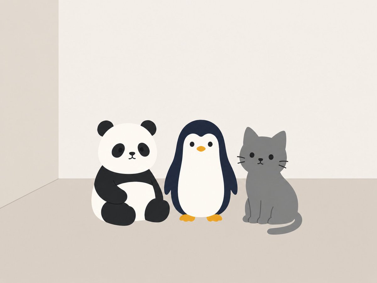 Minimalist 3D Clay Animals — Sora 2 Prompt