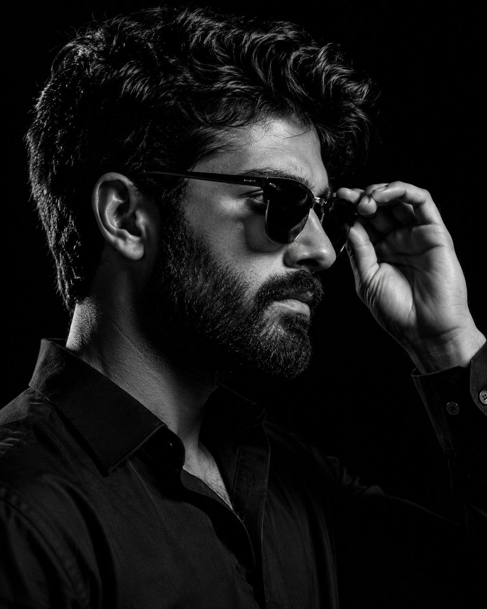 Dramatic Bearded Man Portrait — Studio Lighting Sora 2 Prompt