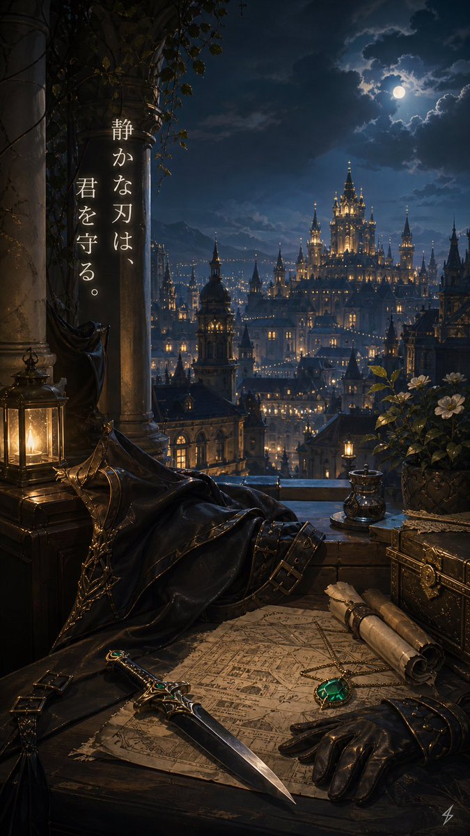 Gothic Guardian Balcony — Sora 2 Vertical Fantasy Prompt