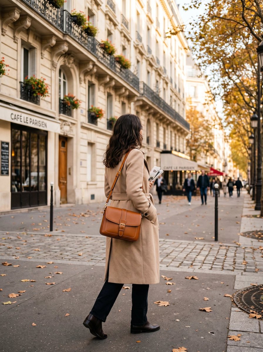 Autumn Paris Street Style Photo — AI Fashion Prompt