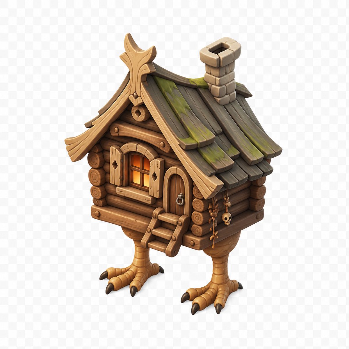 Baba Yaga Chicken-Leg Hut — 3D Game Asset Prompt