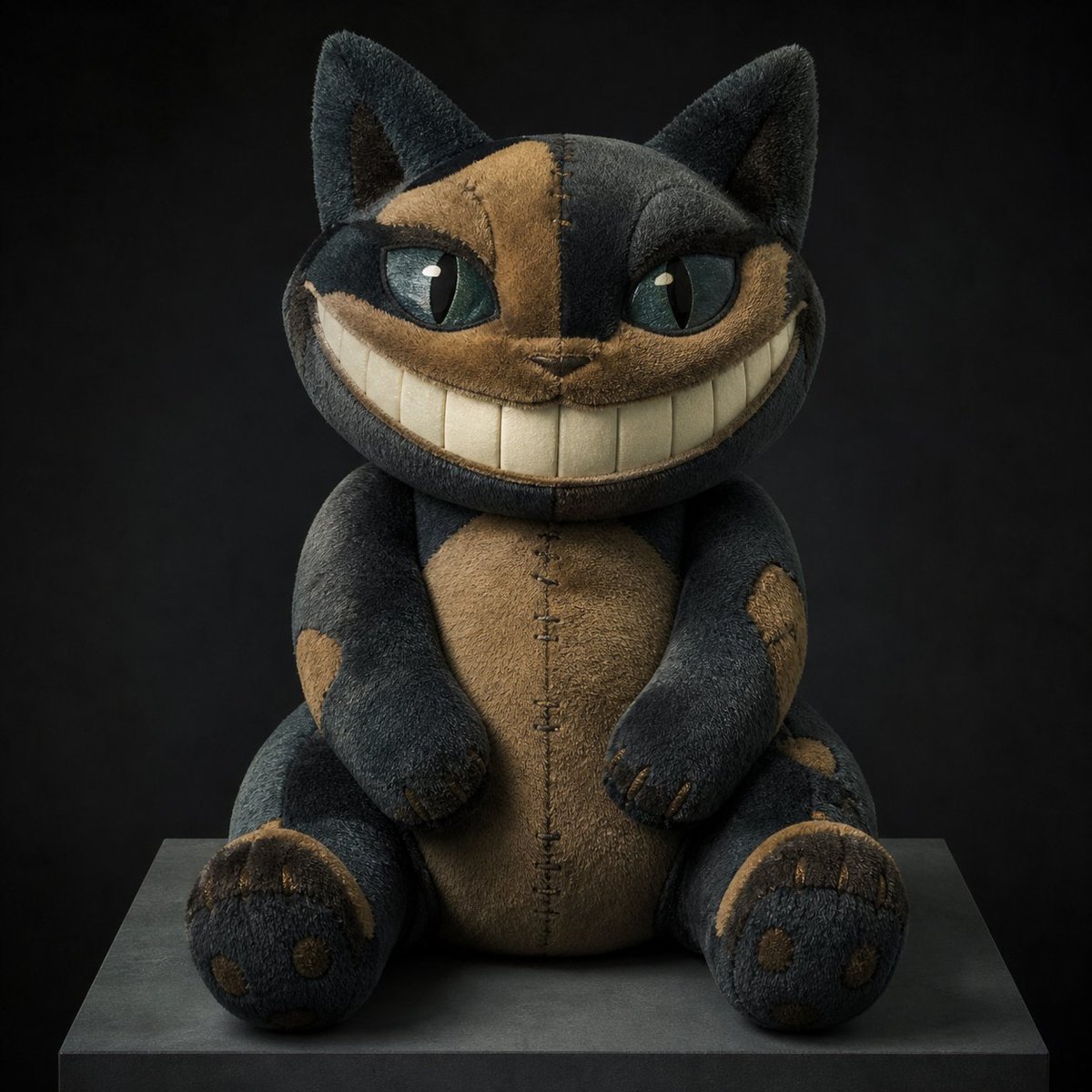 Cheshire Cat Plush Toy Photo — Sora 2 Prompt