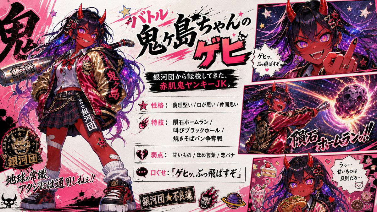 Galaxy Oni Delinquent — Anime Character Sheet