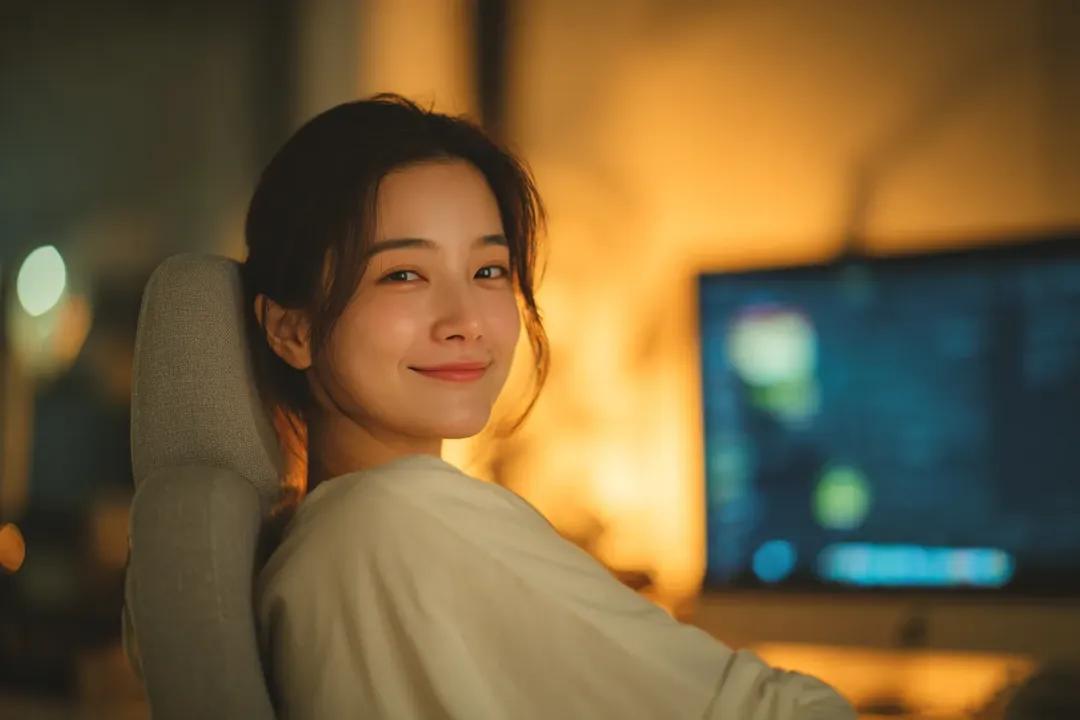 Cozy Workspace Portrait — Sora 2 Cinematic Prompt