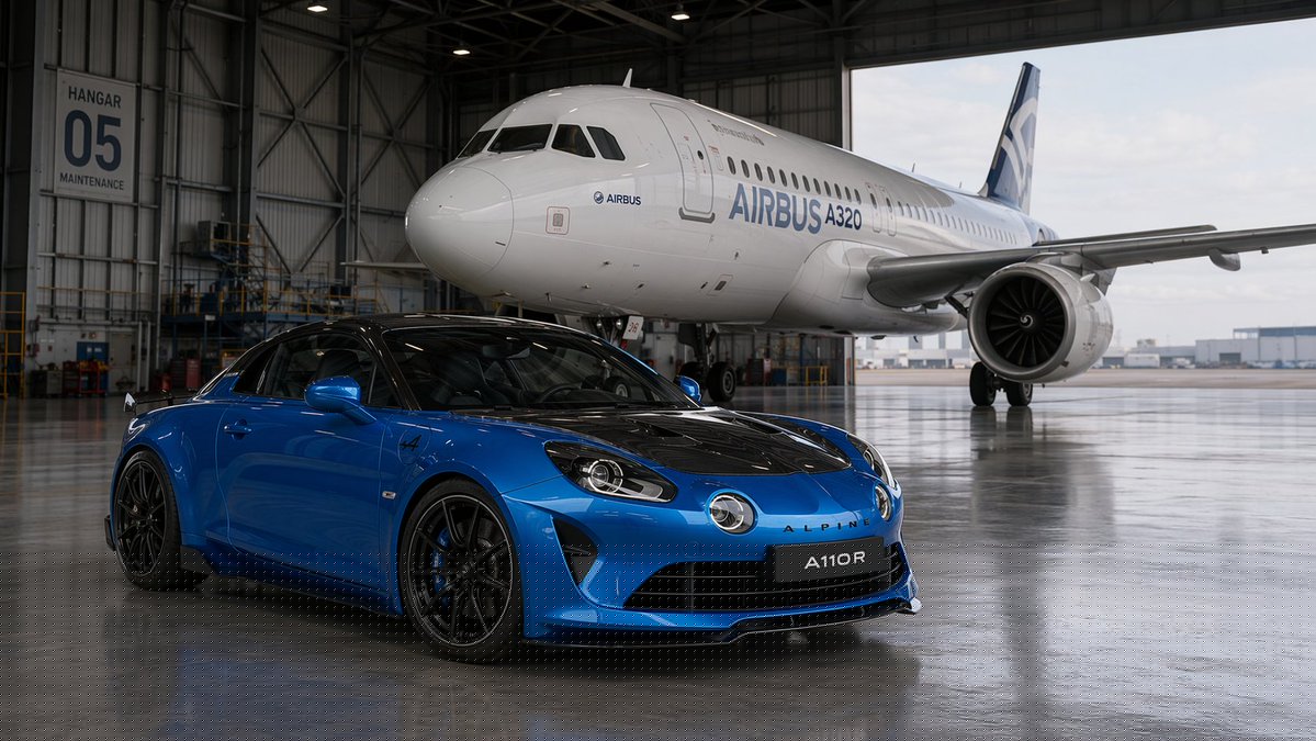 Sports Car & Airliner Hangar Prompt — Sora 2