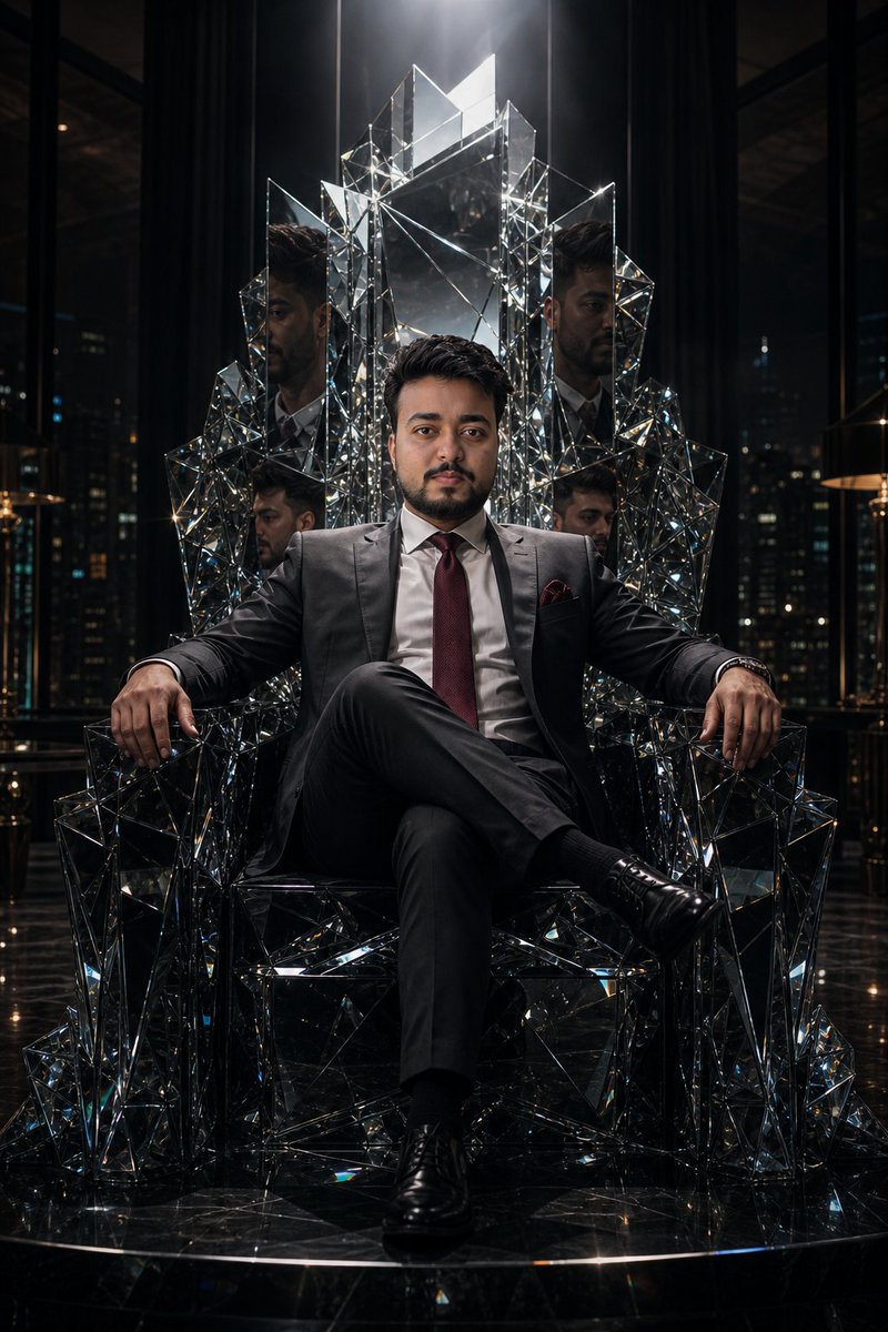 Crystal Throne Business Portrait — Cinematic Luxury Prompt
