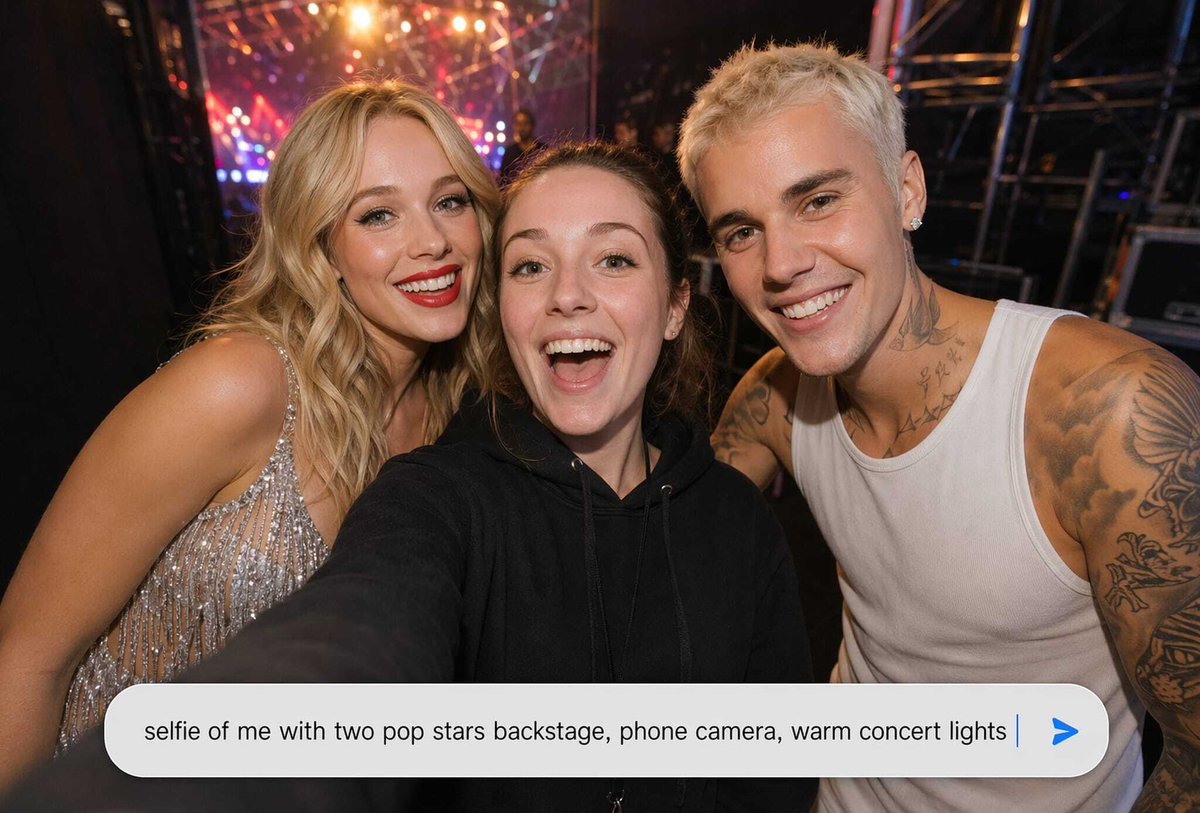 Backstage Pop Star Selfie — Realistic AI Photo Prompt