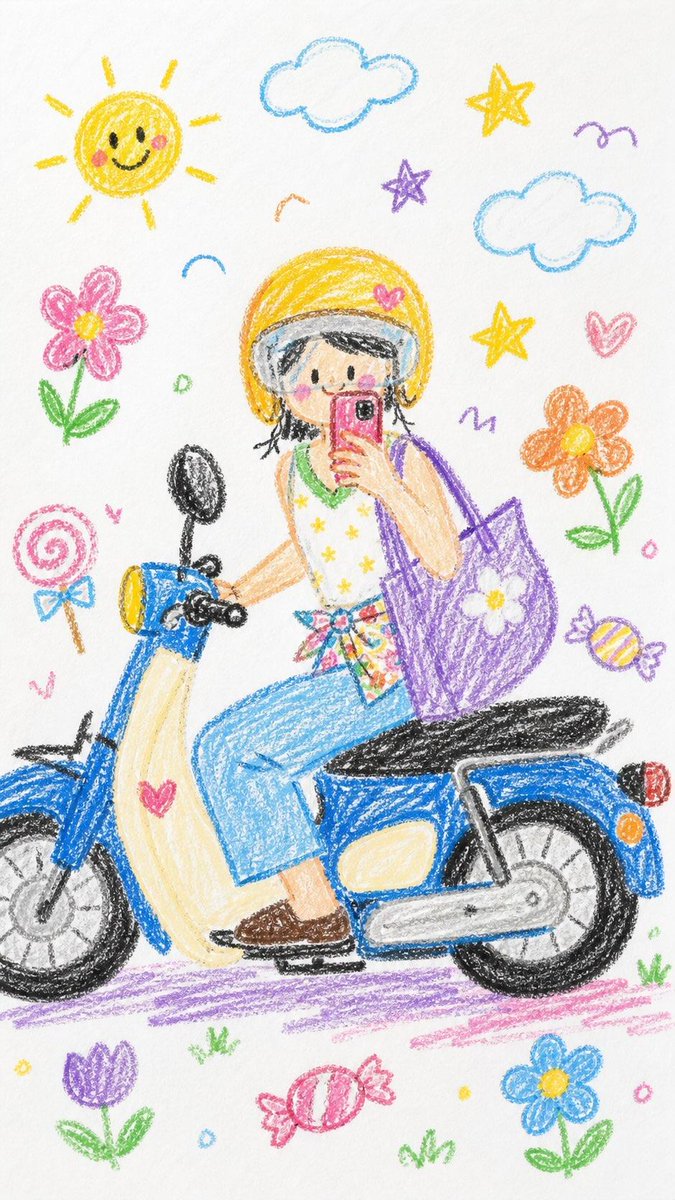 Crayon Drawing Style Image Transformation — Sora 2 Prompt