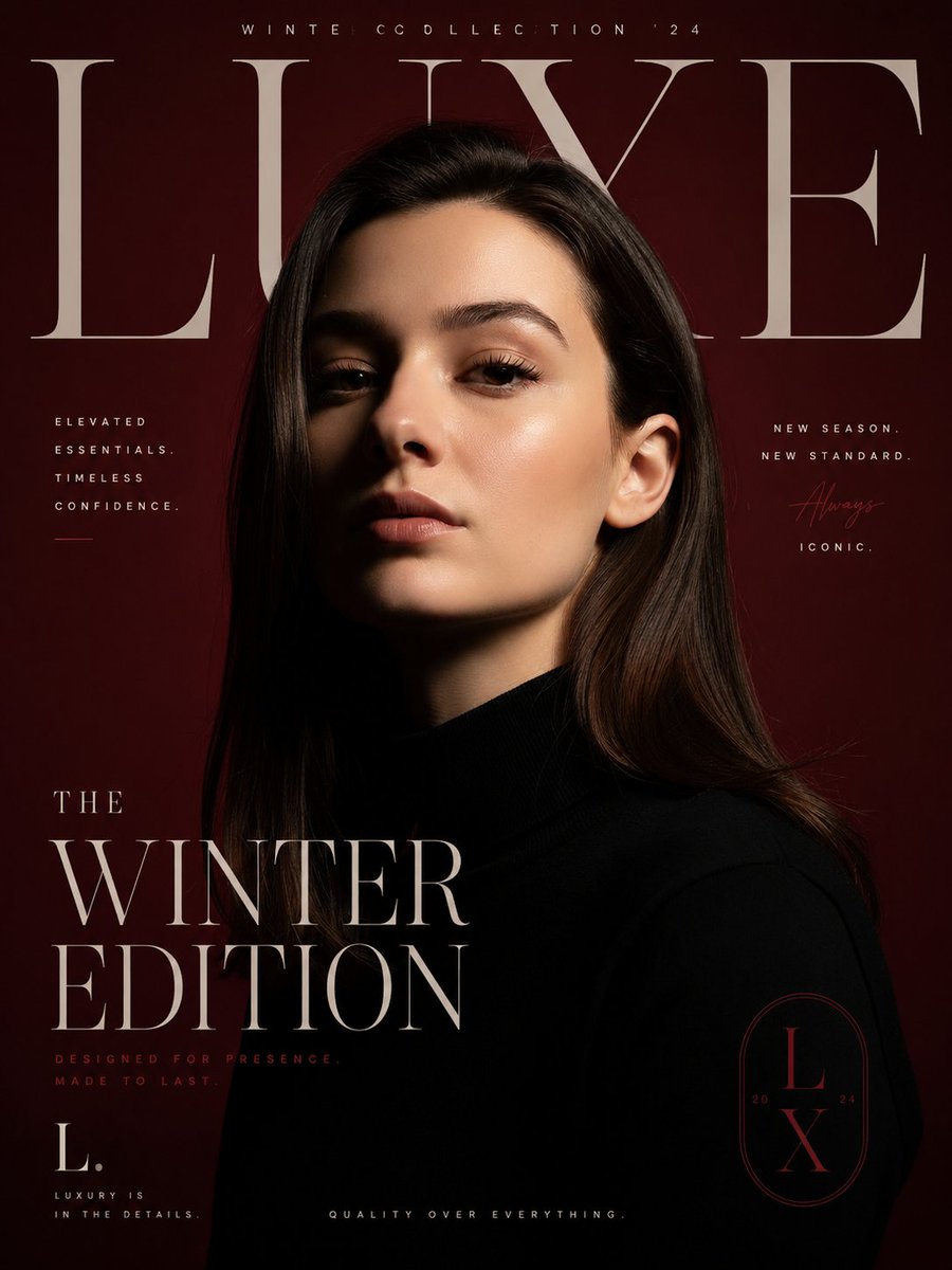 Luxury Fashion Magazine Poster — Sora 2 Prompt