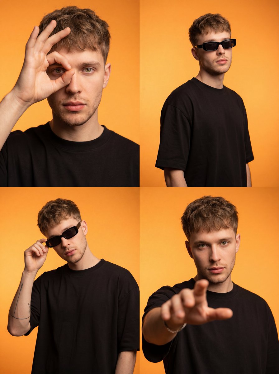 Editorial Street Style Grid Portrait — Sora 2 Prompt
