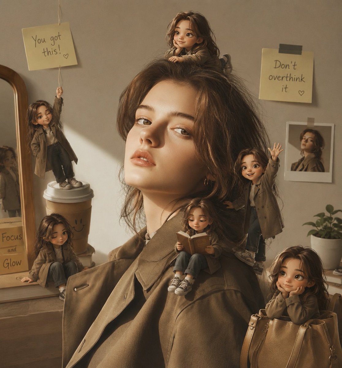 Mini-Me Portrait — 3D Clone Interaction Prompt