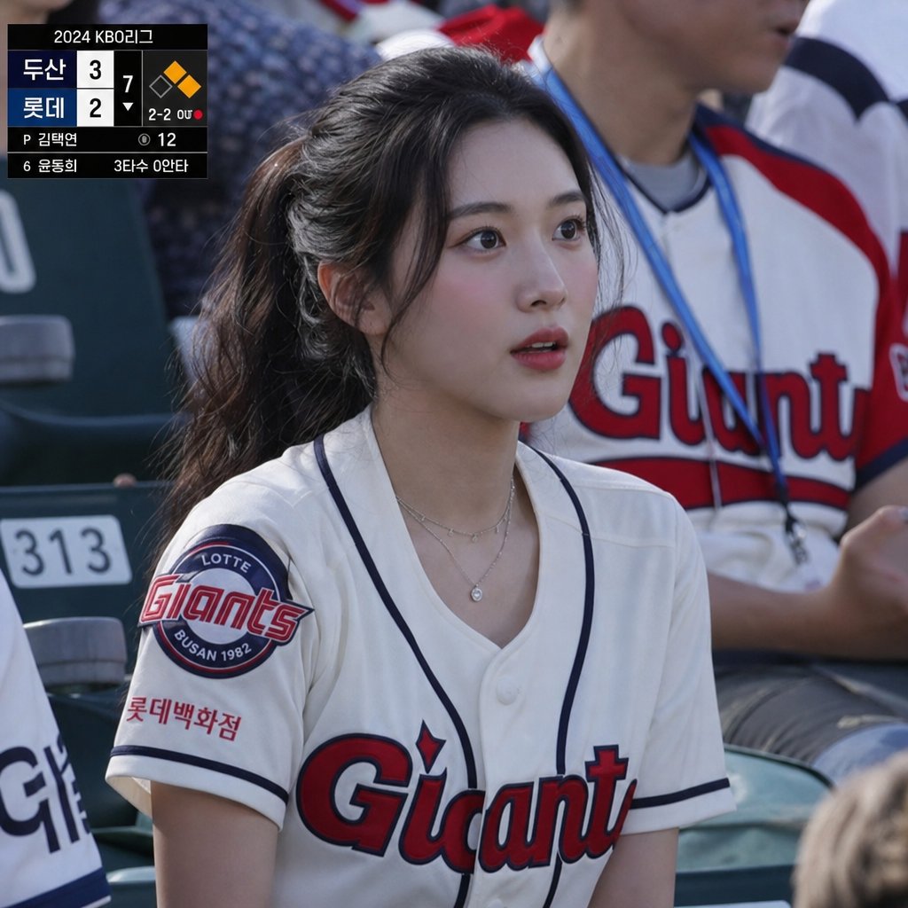 KBO Baseball Broadcast Fan Photo — Lotte Giants Stadium View