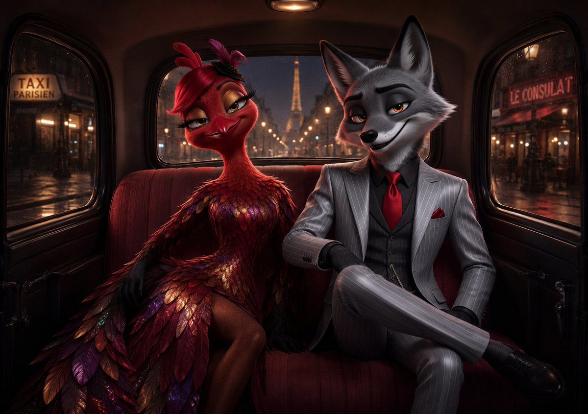 Film Noir Paris Taxi — Anthropomorphic Character Prompt