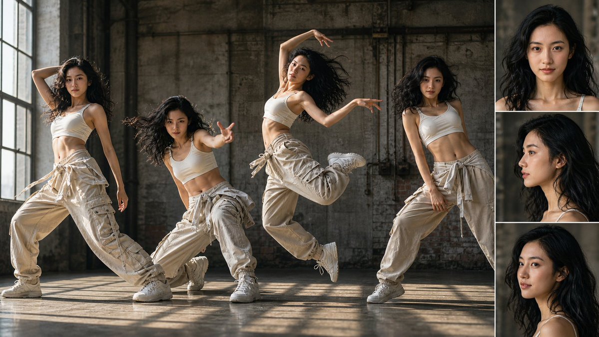 Street Dancer Character Concept Sheet — Sora 2 Prompt