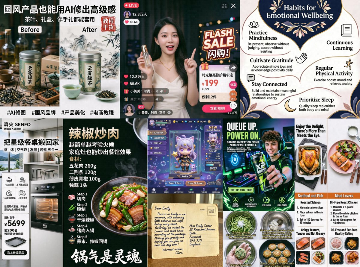 AI Ad & Infographic Capability Collage — Sora 2 Prompt