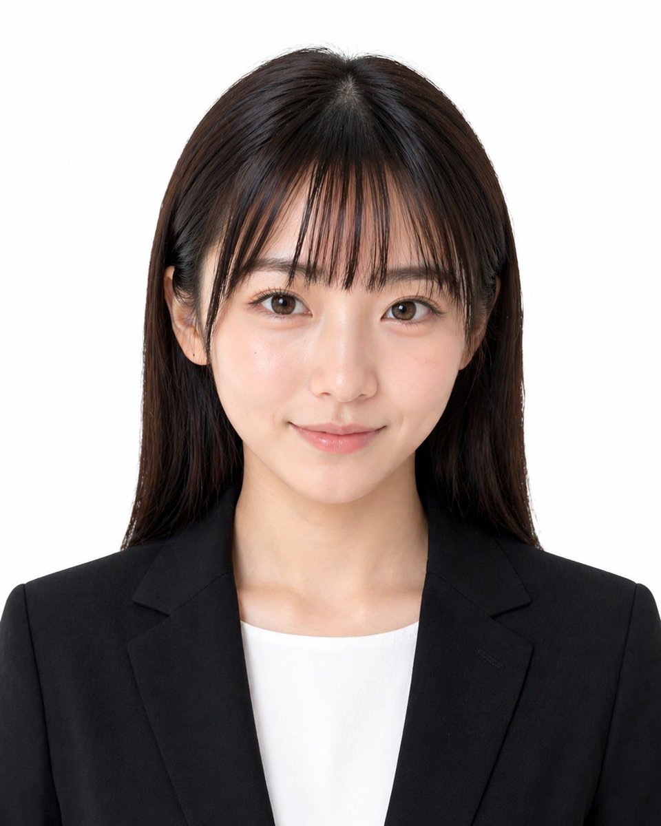 Japanisches Passfoto-Porträt — Realistisches Studiofoto