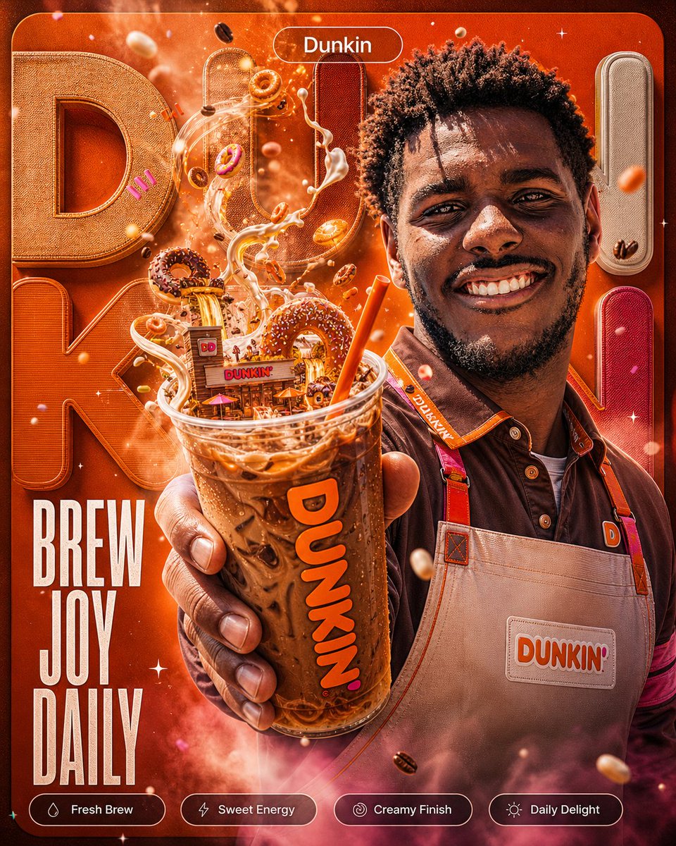 Dunkin' Iced Coffee Surreal Ad — Sora 2 Prompt