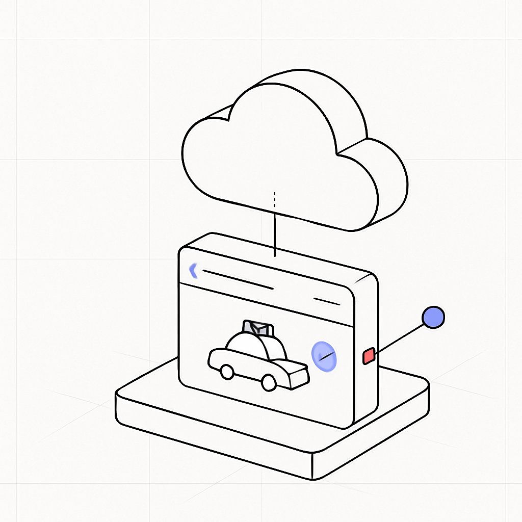 Isometric Cloud Logistics UI Icon — Sora 2 Prompt