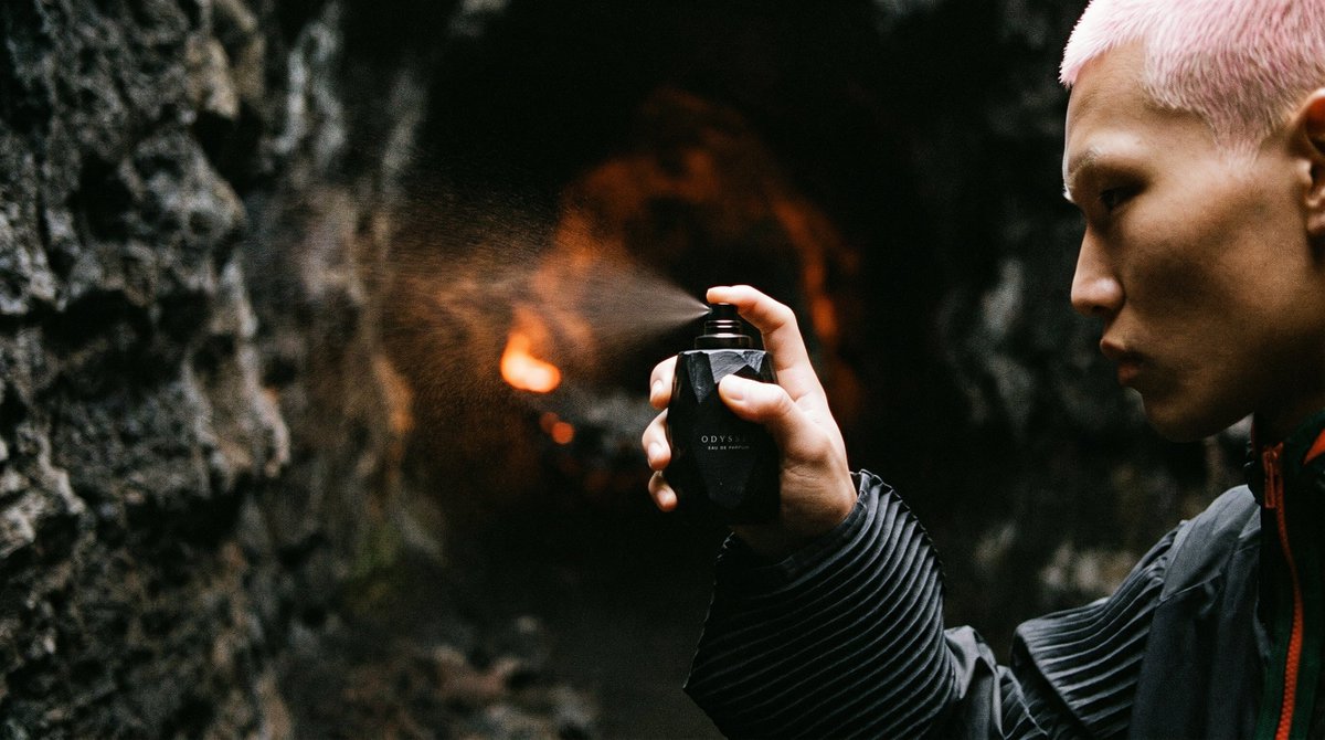Cave Perfume Bottle — Cinematic Lifestyle Ad Prompt