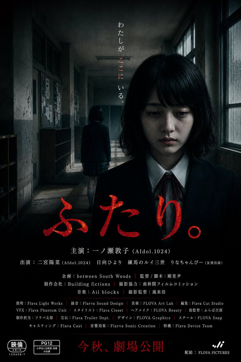 Japanese School Horror Movie Poster — Cinematic Sora 2 Prompt