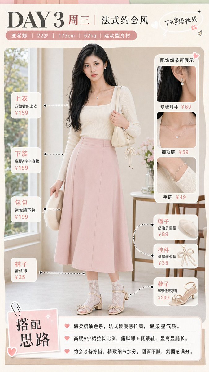 French Date Outfit Infographic — Chinese Fashion Guide