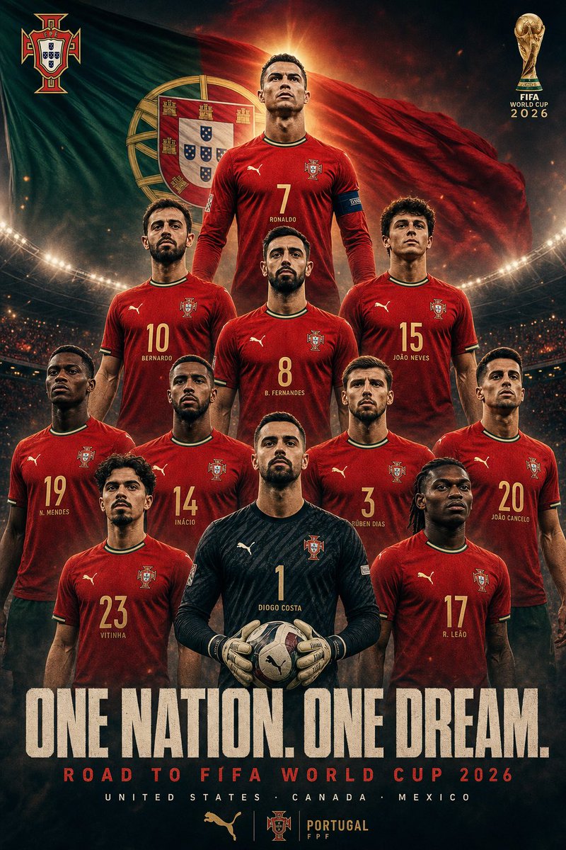 Portugal 2026 World Cup Squad Poster — Cinematic AI Prompt