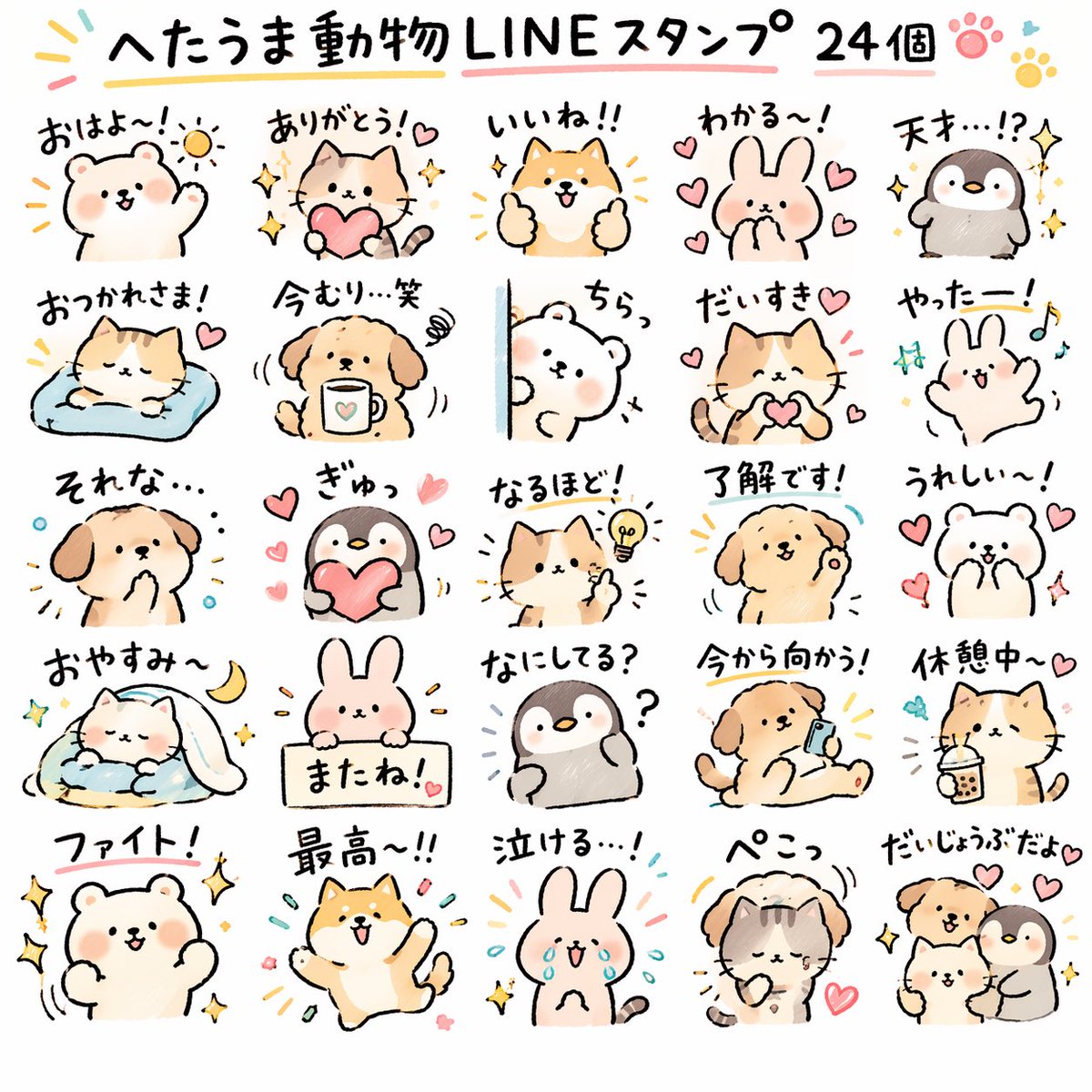 Quirky Animal Sticker Set — Sora 2 Prompt