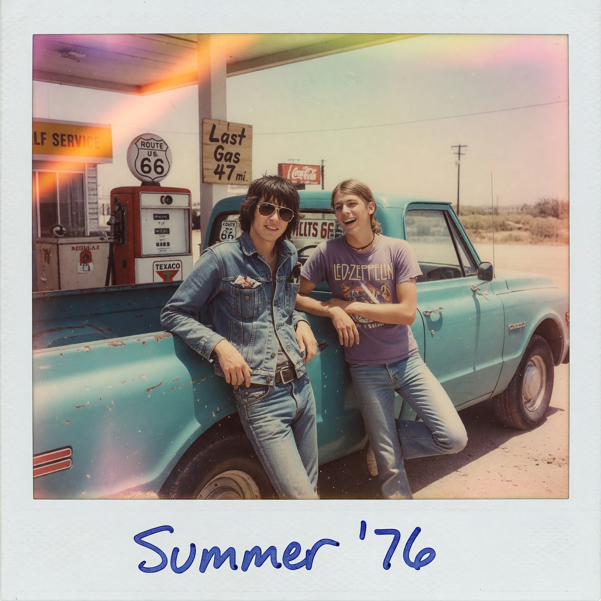 Vintage 1970s Route 66 Polaroid — AI Sora Prompt