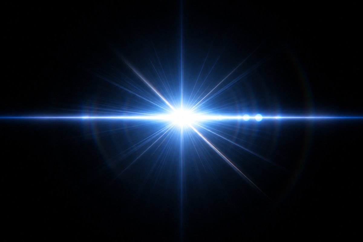 Electric Blue Lens Flare VFX — Sora 2 Prompt