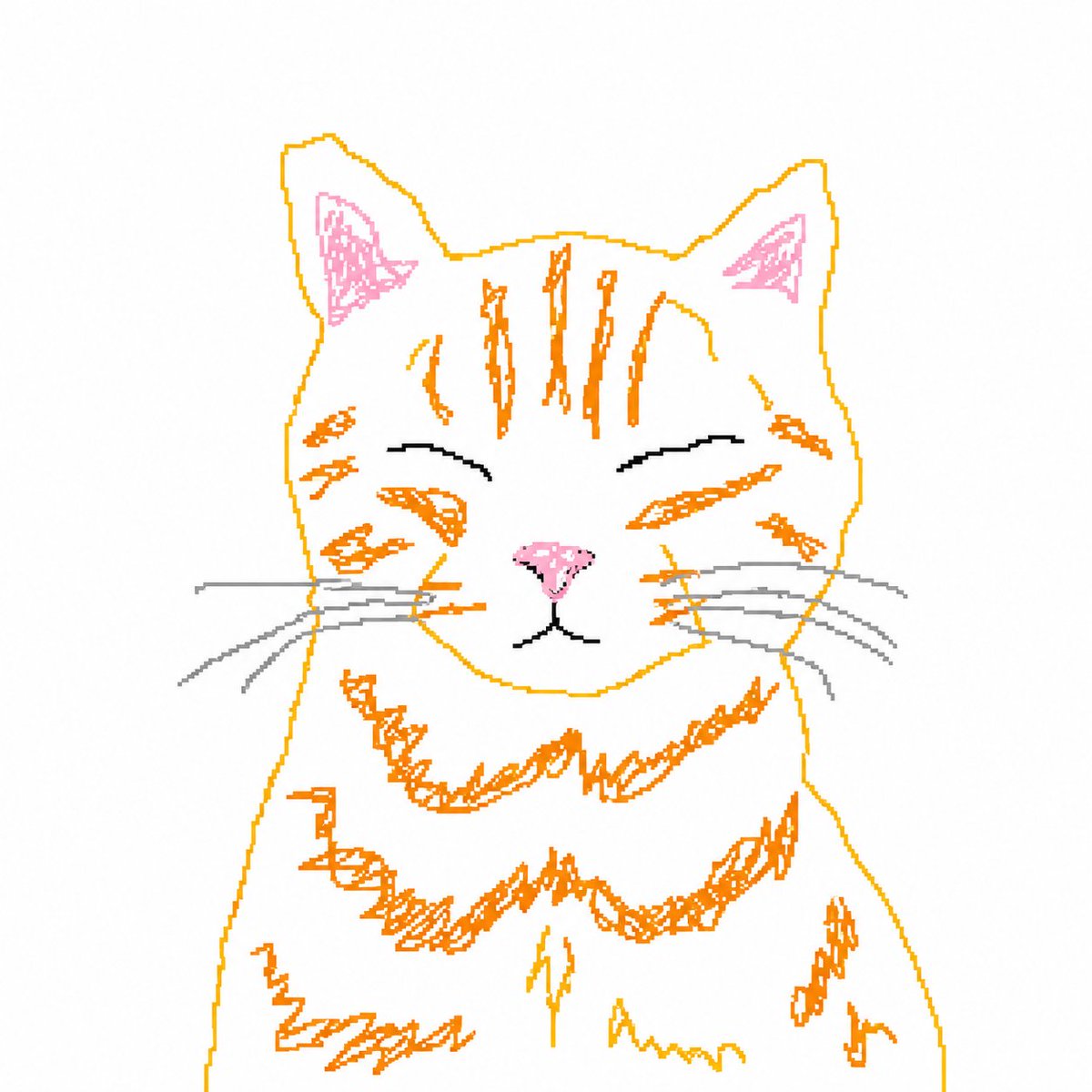 Clumsy MS-Paint Cat Doodle — Sora 2 Prompt