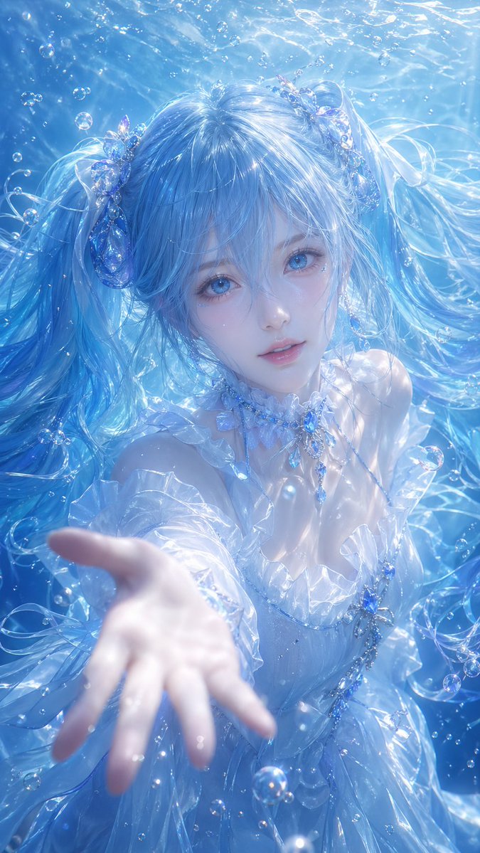 水下奇幻少女 — 3D CG Sora 2 提示词