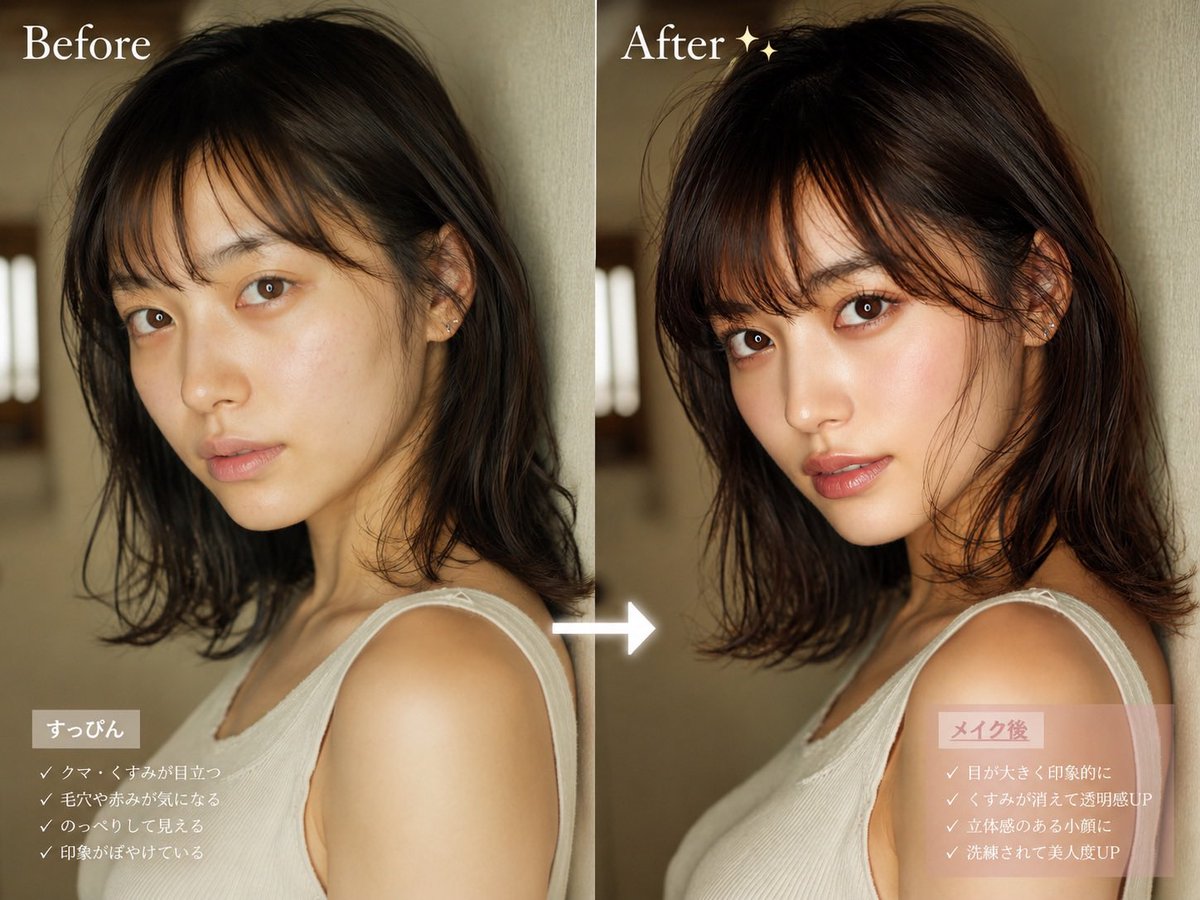 Before & After Makeup Comparison — AI Photo Prompt