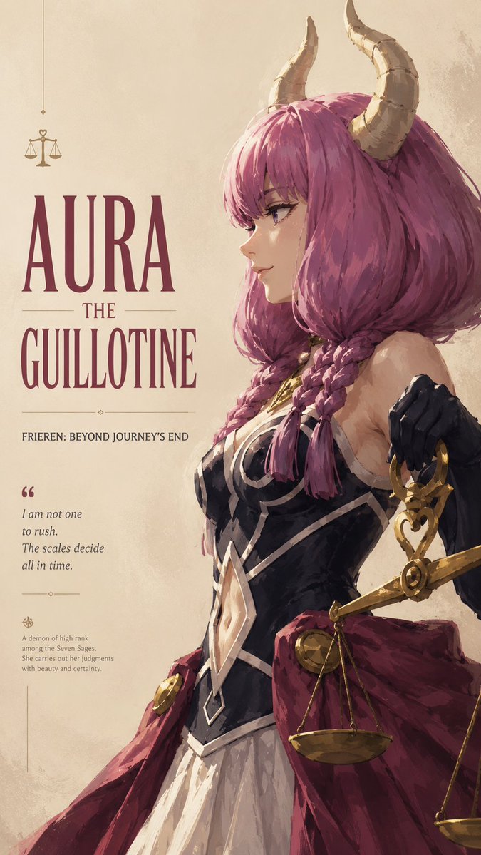Aura Anime Villain Poster — Fantasy Oil Paint Wallpaper Prompt