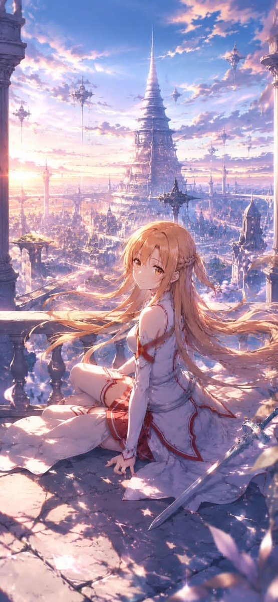 Anime Fantasy Girl on Balcony — Sora 2 Prompt