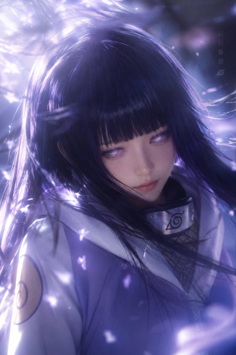 Cinematic Hyuuga Hinata Anime Portrait — Sora 2 Prompt
