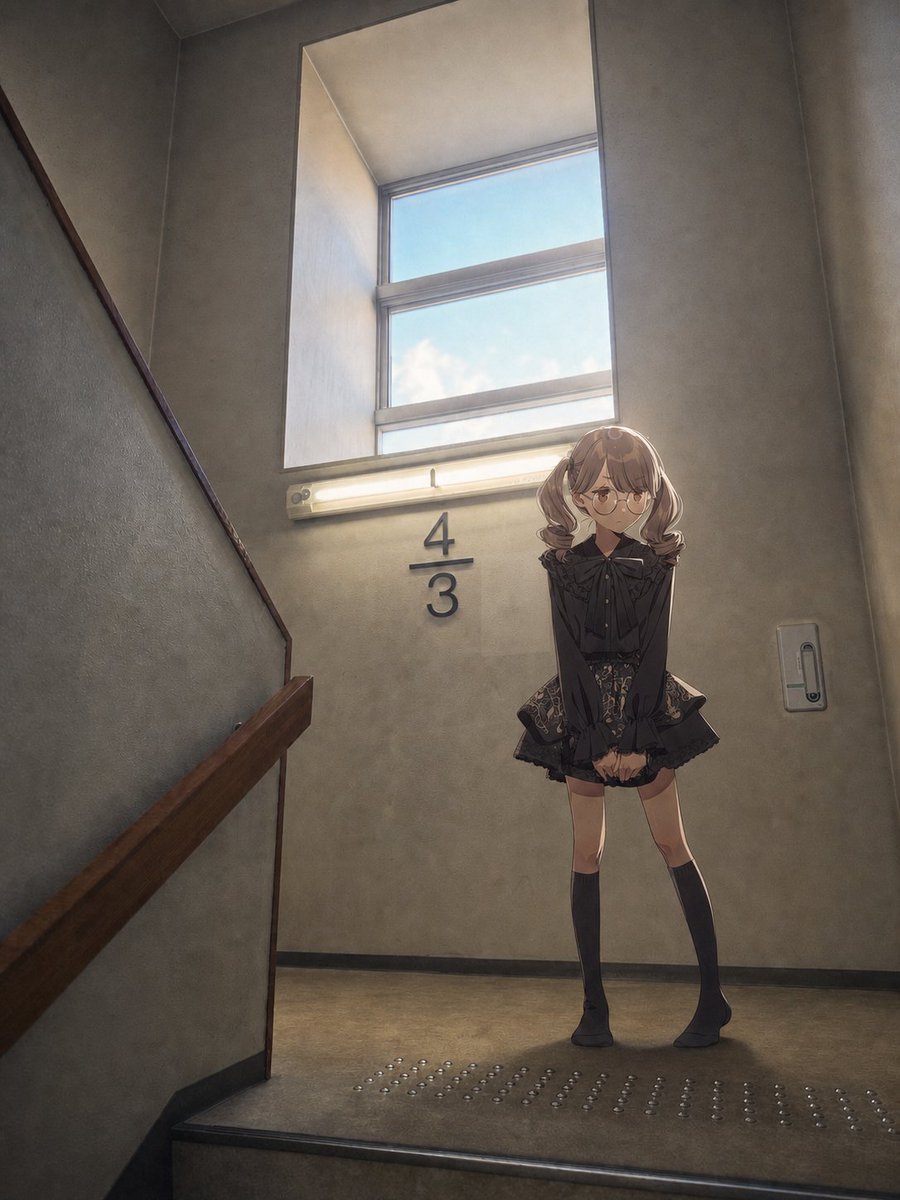 Anime Girl Hallway Composite — Realistic Photo Integration