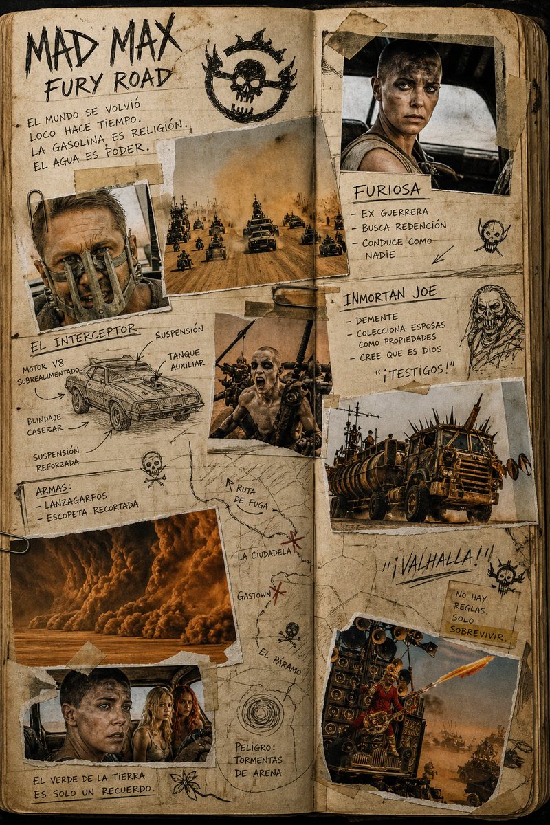 Mad Max Scrapbook Style — Sora 2 Prompt