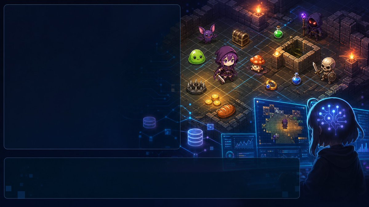 Cyber-Fantasy Dungeon UI Template — Isometric RPG Art