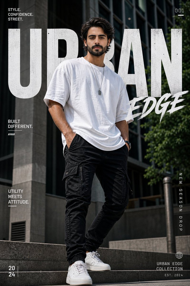 Urban Fashion Poster — Ultra-Realistic Sora 2 Prompt