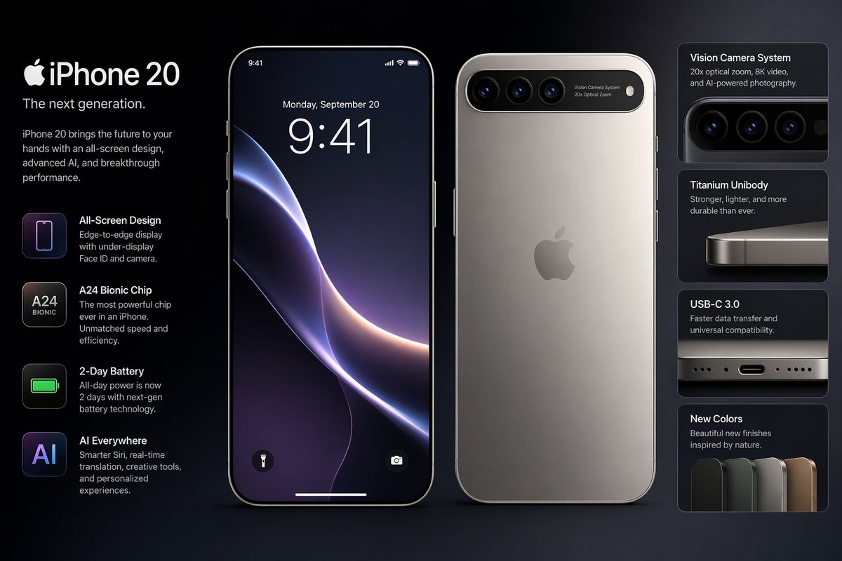Future iPhone Concept Design — Sora 2 Prompt