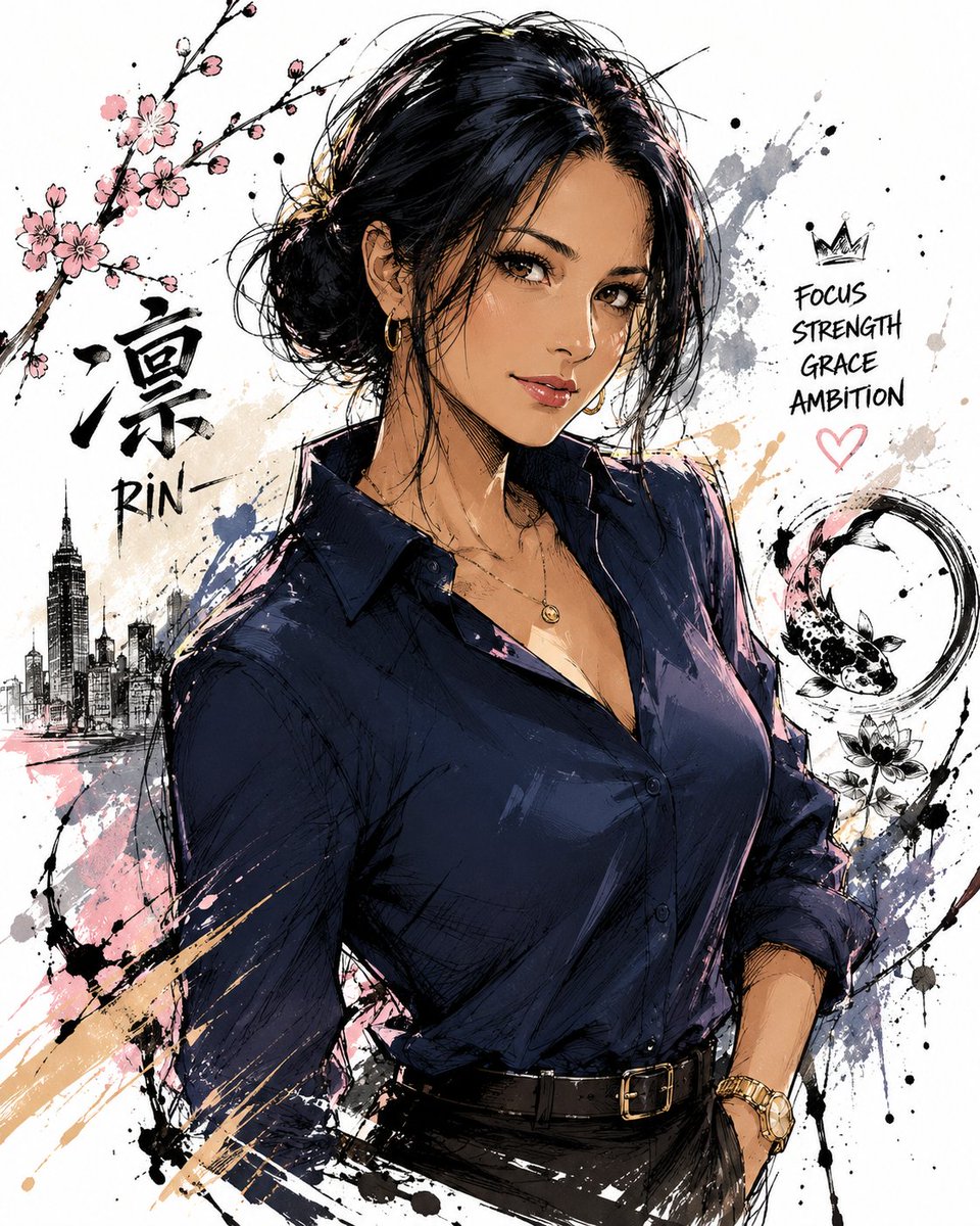 Japanese Ink Wash Portrait — Sora 2 AI Prompt