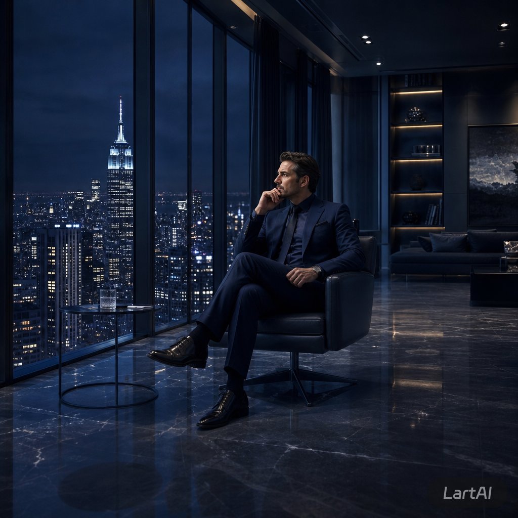 Executive Penthouse Night Scene — Sora 2 Realistic Prompt