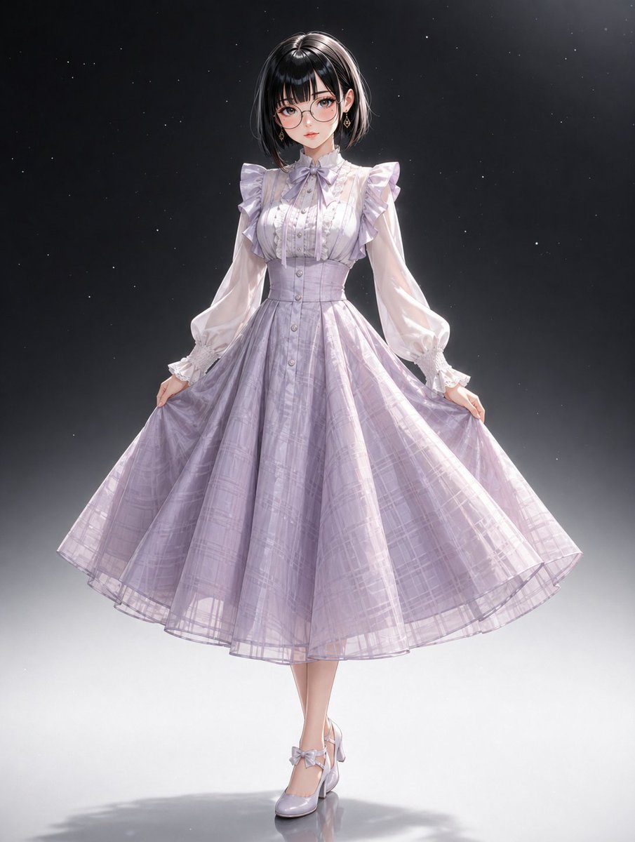 Dreamy Lavender Lolita Portrait — Sora 2 AI Prompt